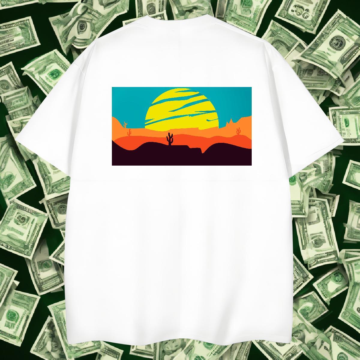 Free Shipping Tshirt for Man Woman Casual Beach 100% Cotton 230g Graphic Pure Cotton sky Man T Shirts Fashion Casual Tops Shirt