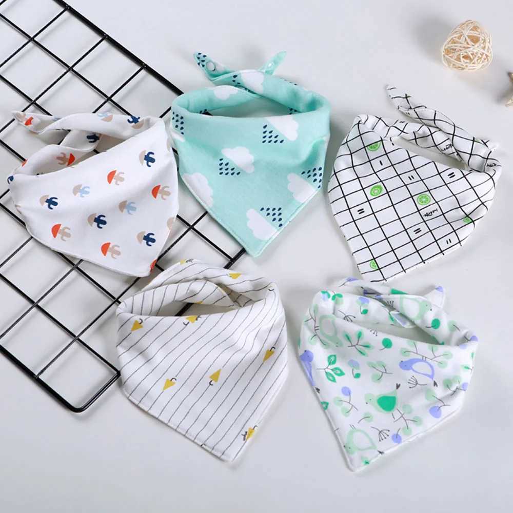 Bibs Burp Cloths 4 pieces/lot Baby Bibs Drooling Cotton Baby Scarf Burp Cloth Bandana Bibs Newborn Baby Boy Infant Girl Toddler Stuff AccessoriesL4812