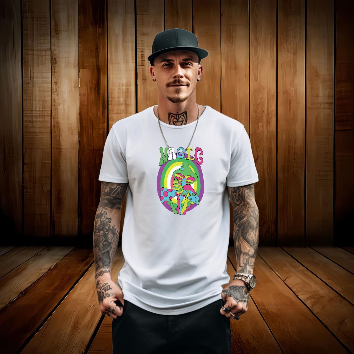 Casual New Mens Tshirts mushroom Daily Outfit 100% Cotton 230g Wear Breathable Soft Brand Man T Shirts Custom Cartoon