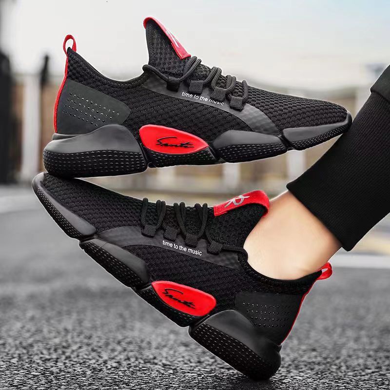 Ddmysports Leisure Sports Men S Mesh Breathable Running Shoes Korean Version Of Fashionable And Trendy Cloth Outdoor Shoes