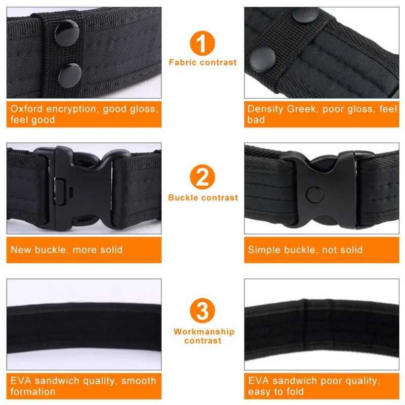 Mens camouflage combat canvas belt high-quality and quick release tactical Oxford cloth belt outdoor hunting nylon work belt W240807