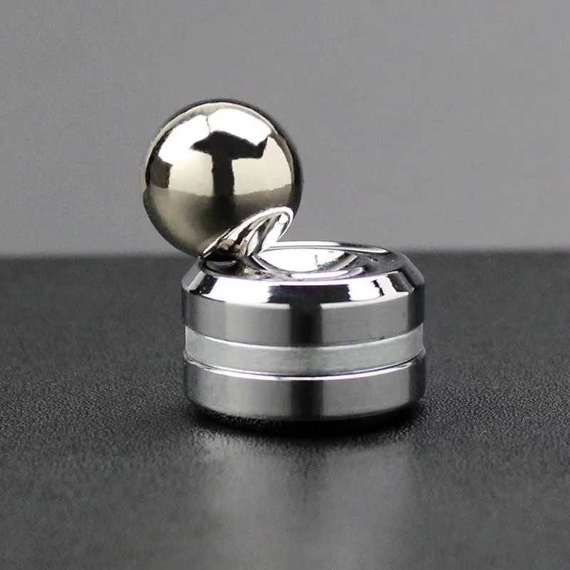 Stress Relief Metal Fidget Toy Decompression Hypnosis Rotary Gyro Fingertip Toy Kinetic Round Spinner Kids Gift Magnet Balls Y240810