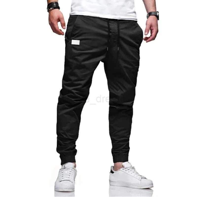 New Mens Casual Sports Pants Sweatpants Male Jogger Cargo Harem Pencil Pants Trousers Multi-pocket SweatwearXJ240813