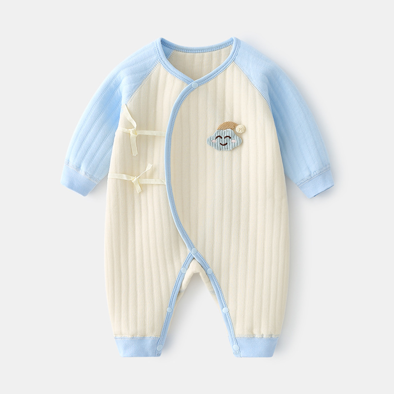 Baby warm jumpsuit Baby autumn and winter warm thick crawling clothes baby long sleeve thermal underwear