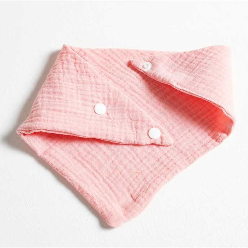 Bibs Burp Cloths 5/Pcs Feeding Drool Bibs Cotton Accessories Newborn Solid Color Snap Button Soft Towel Baby BibsL4812