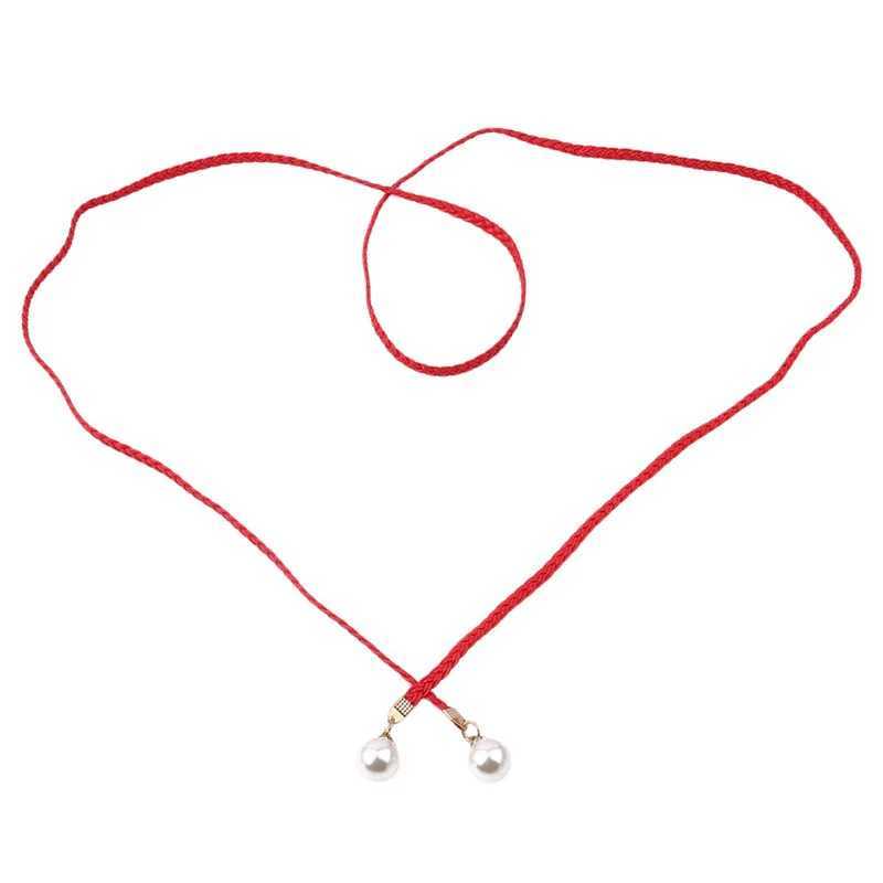 Womens Fashion Knot Waist Chain Womens Dress Retro Womens Waist Rope Pearl Belt Womens Clothing Accessories Spring/Summer W240807