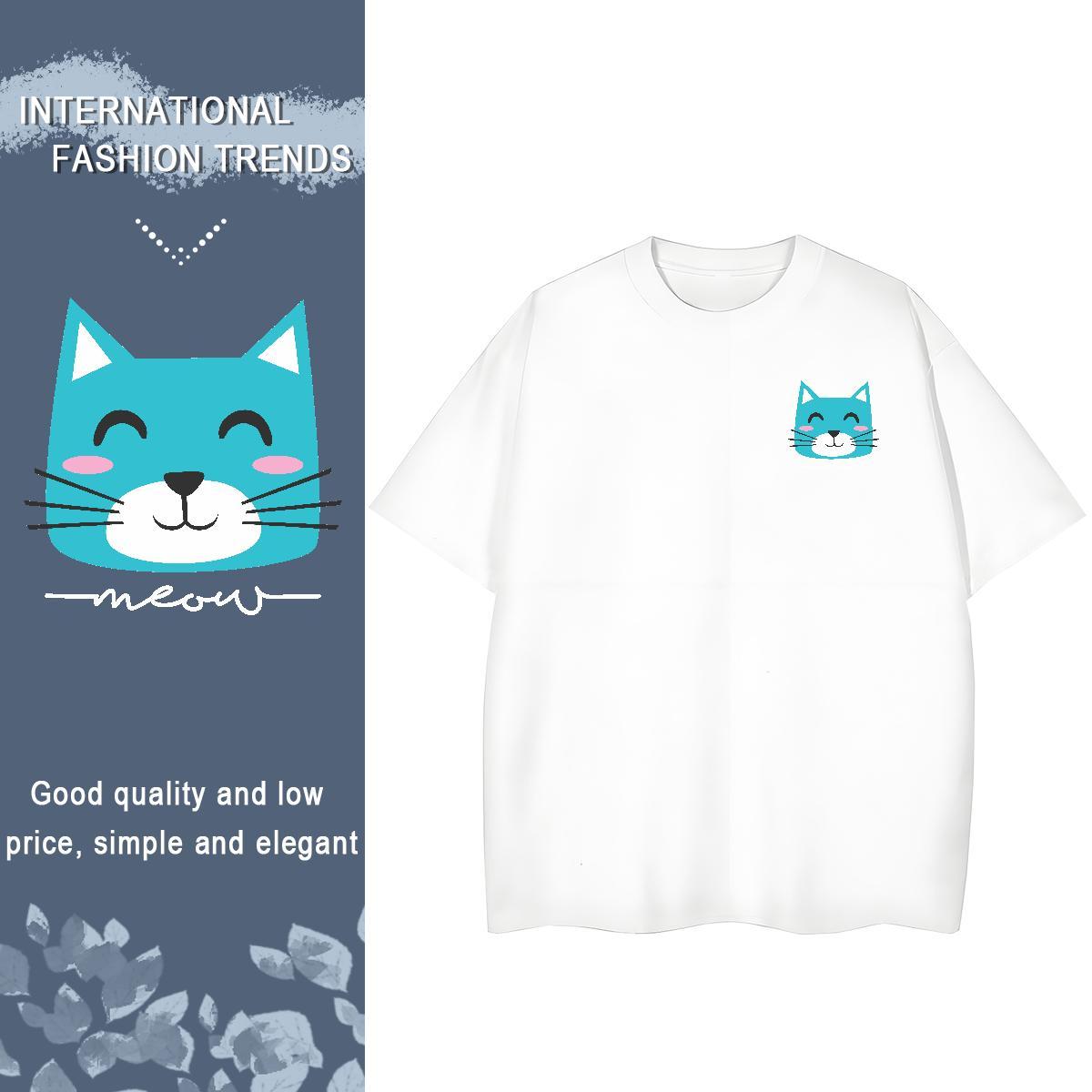 Mens T Shirts 100% Cotton 230g cute Home Outdoor Breathable Crew Neck Floral Print Couples T Shirts Fashion Design Free Shipping Clothings
