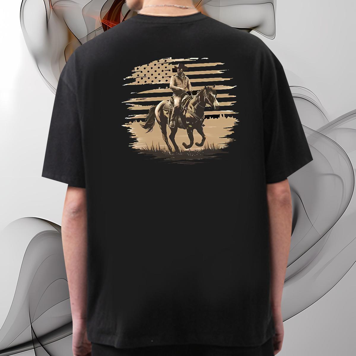 Designer T Shirts Men horse Breathable Crew Neck Sport Custom Print Plus Size 230g 100% Cotton Men Tshirts Designer Fashion Polos