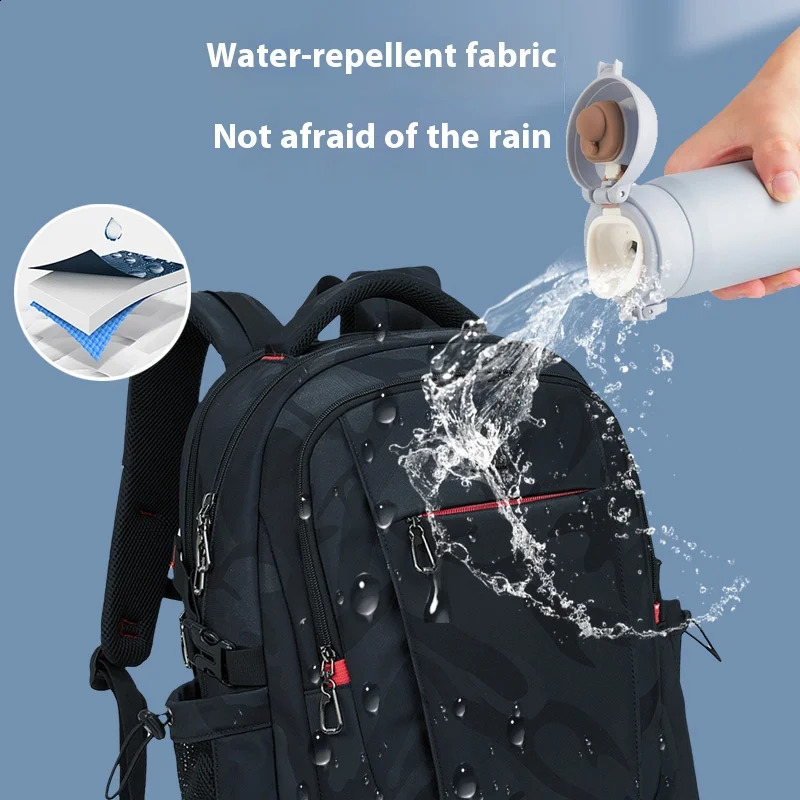 Backpack Primary School Middle Students High Bags Large Capacity Ultra Light Load Reduce Outdoor Travel Business 240813