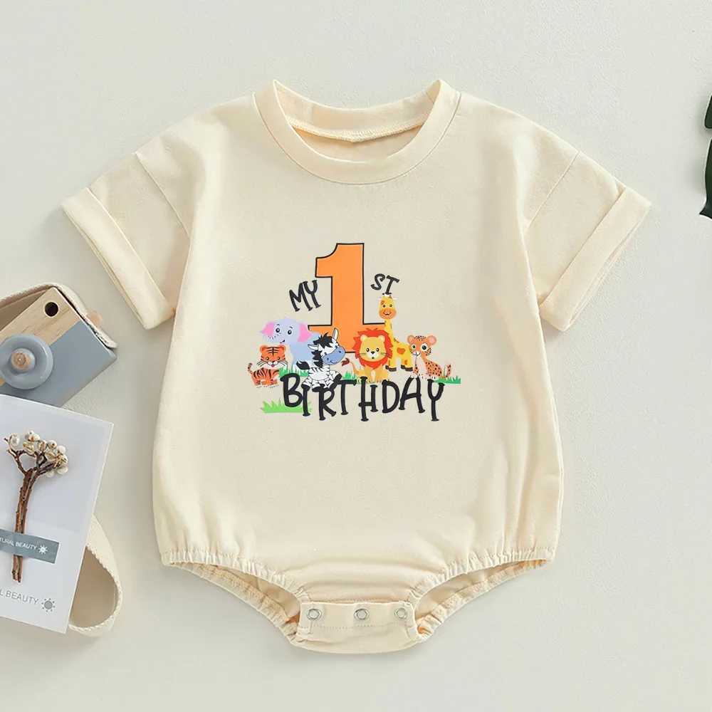 This is my first time printing baby boy bubble jumpsuit short sleeved oversized bubble bodysuit birthday party baby costume W240812