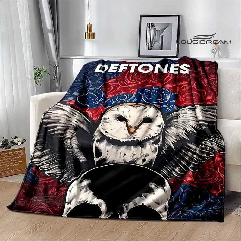 Deftones band printed blanket kids blanket flannel soft cozy blanket home travel blanket birthday gift decorationXJ240813