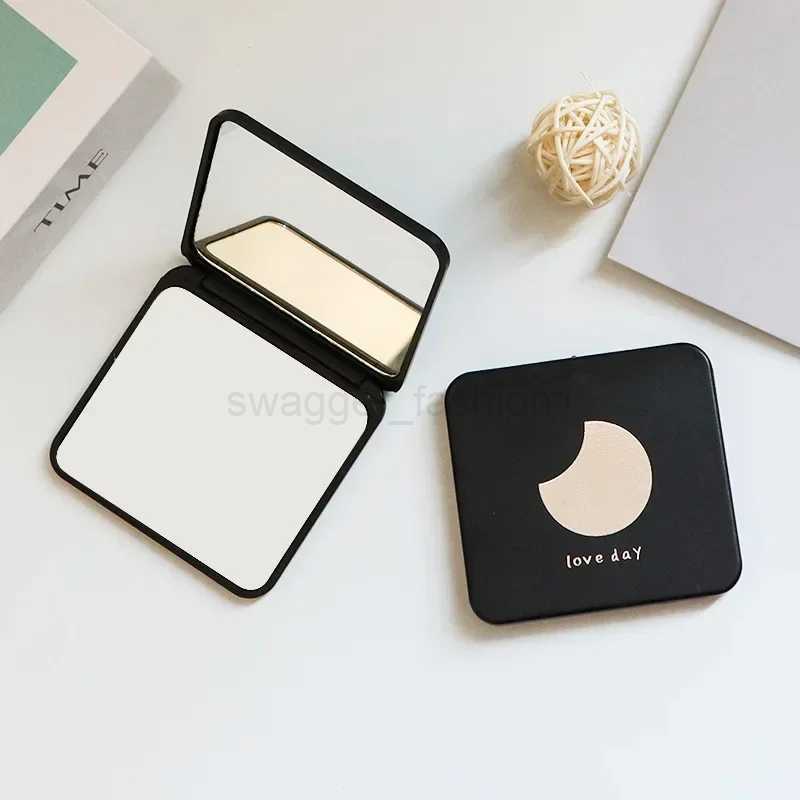 Foldable Makeup Mirror Mini Square Makeup Vanity Mirror Portable Hand Mirrors Double-side Compact Mirror Pocket Cosmetic MirrorsXJ240813