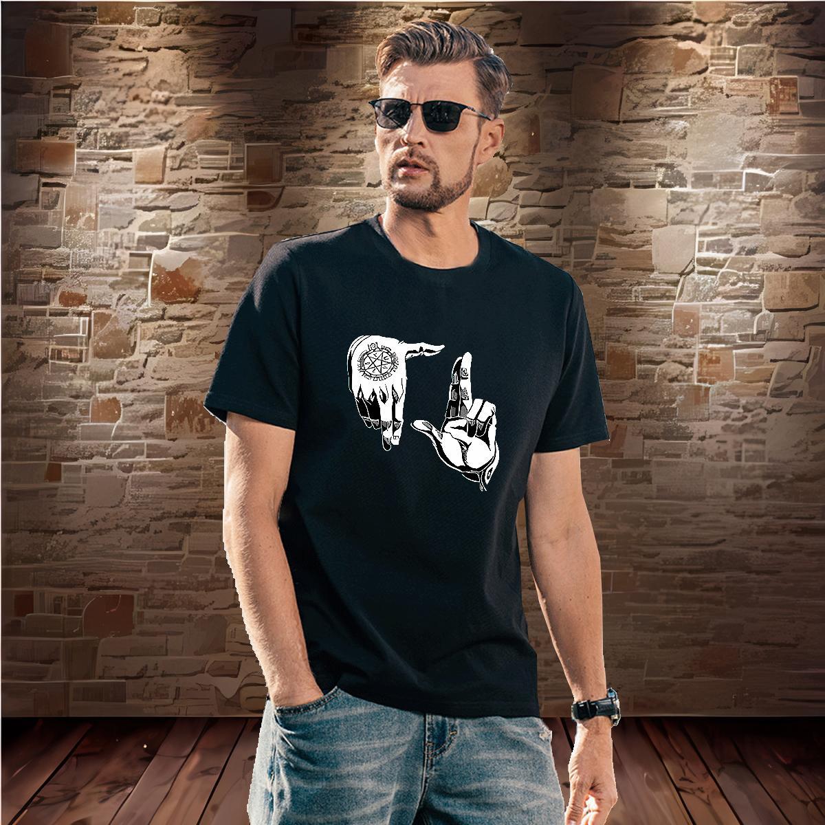 T Shirts Men 230g Cotton hands Street Casual Breathable Crew Neck Custom Print Oversized Couples T Shirts New Designer Soft Tops Tees