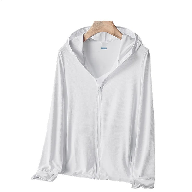 Summer outdoor quick drying thin jacket for men hiking fishing cycling hooded sports windproof ultra light 240812