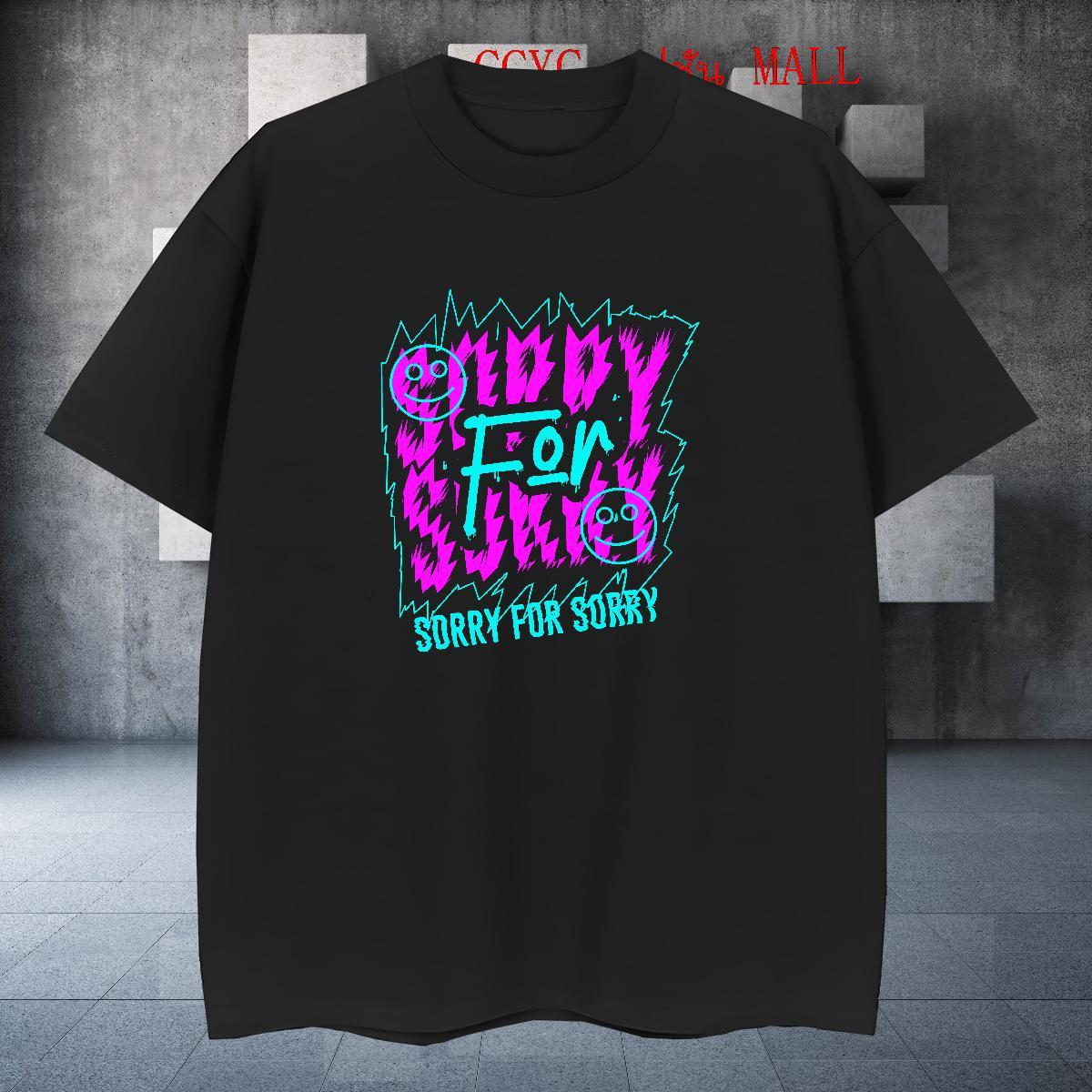 Loose letter Mens T Shirts Spring Summer Mens Tshirts 230g 100% Cotton New Arrival Breathable Short Sleeve Black Oversized Wear
