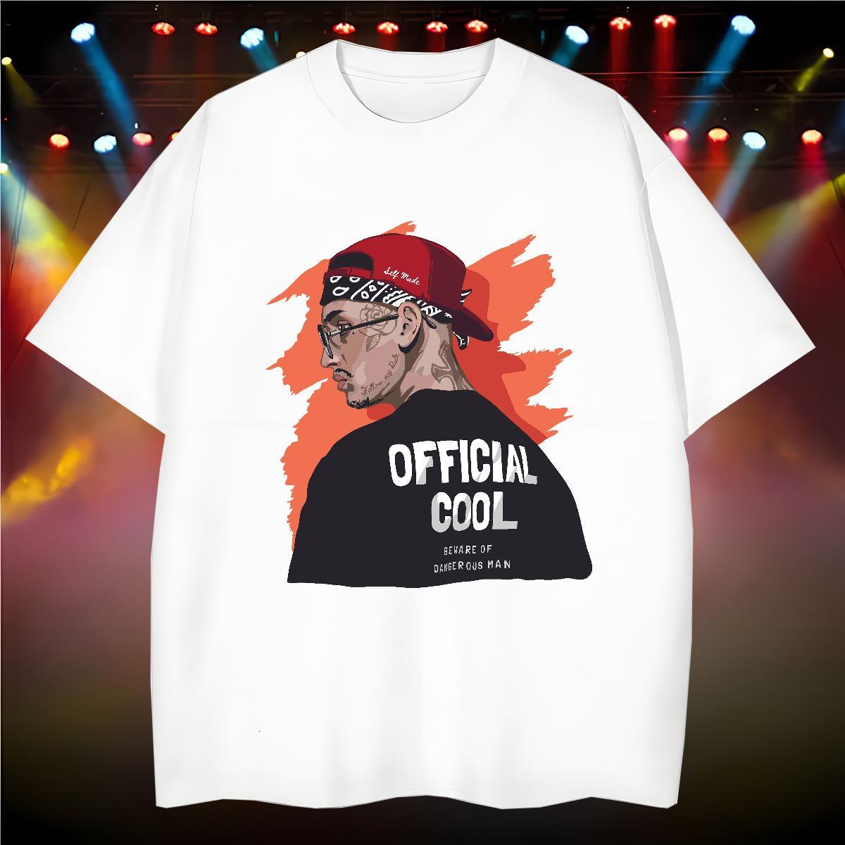 Mens T Shirts 230g 100% Cotton portrait Street Casual Pure Cotton Custom Cartoon Men Tshirts Wholesale Brand Clothings