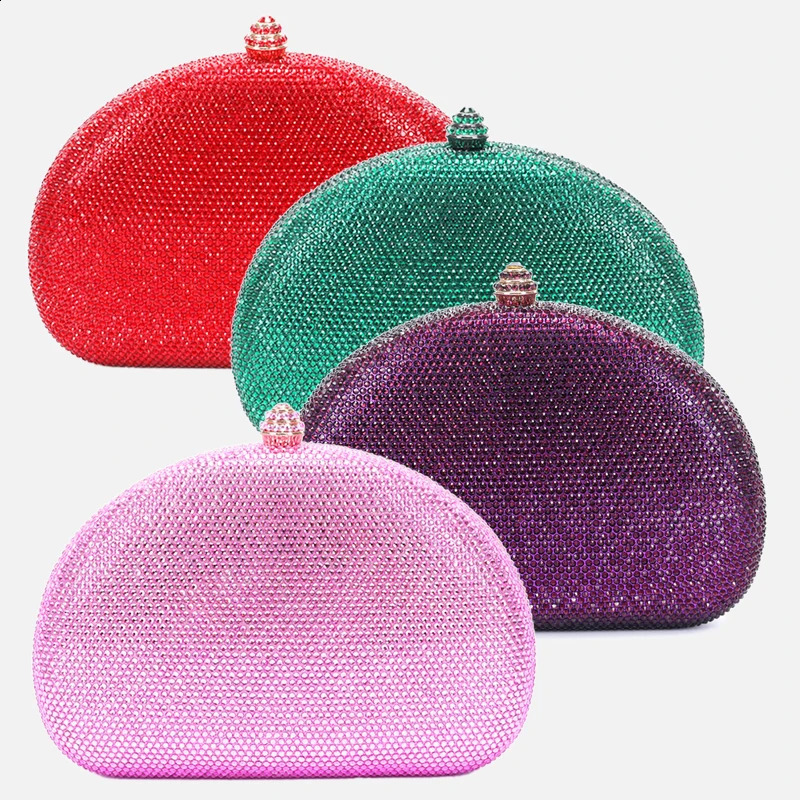315000 Womens Golden silver Hollow Clutch Diamond Crystal Shiny Wedding Christmas Valentines Day Gift Evening Bag 240813