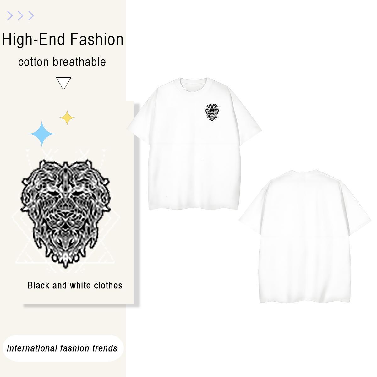 T Shirt For Man 230g Pure Cotton creature Street Crew Neck Breathable Custom Cartoon Tshirt for Man Woman Factory Direct Cool Tees Shirts