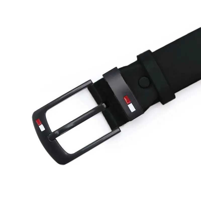 Fashion mens PU alloy square buckle business casual belt winter black mens jeans belt W240807