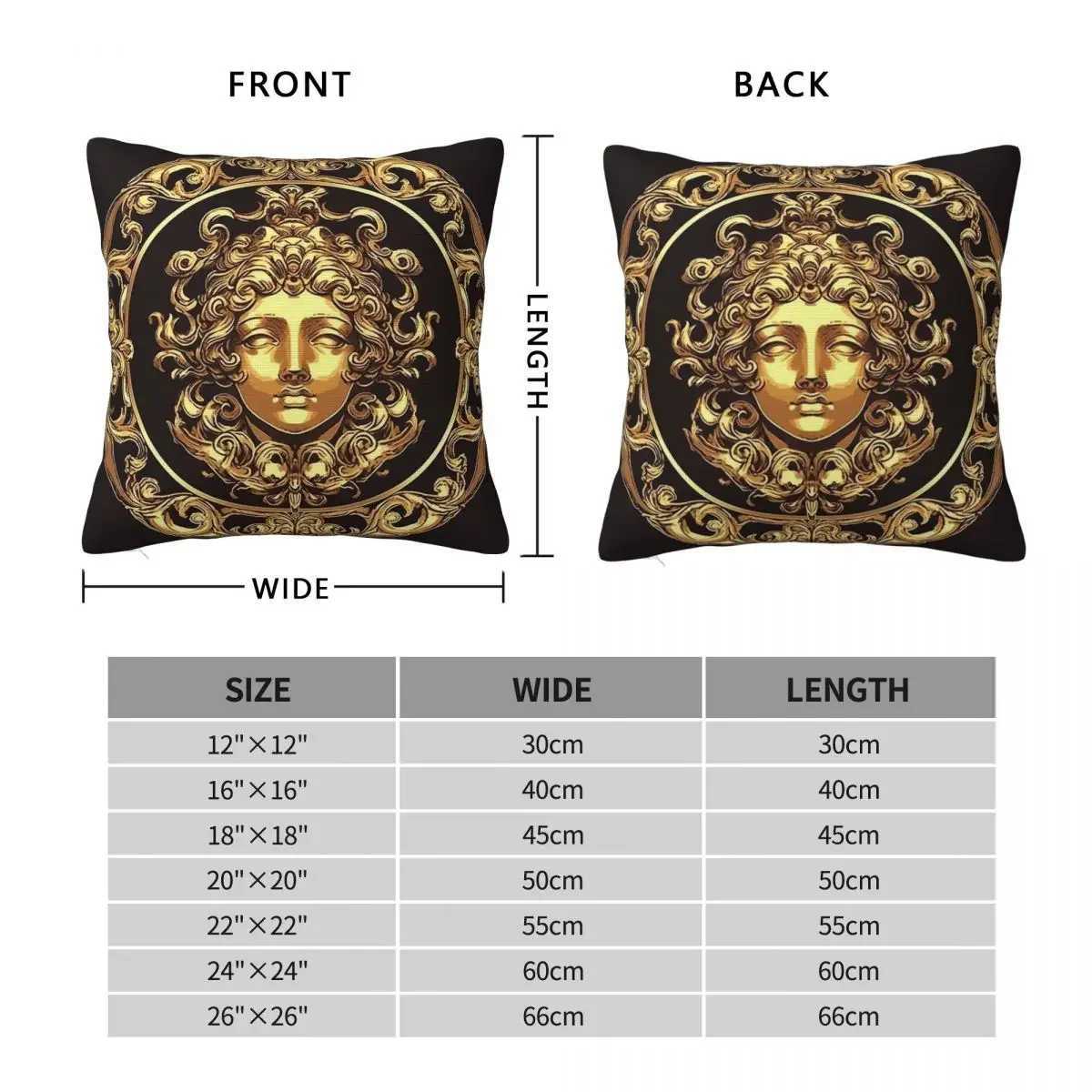 Pillow Case Medusa with ancient creative art square shell soft cushion cover fashionable zipper decoration shell suitable for home 40x40cm T240829
