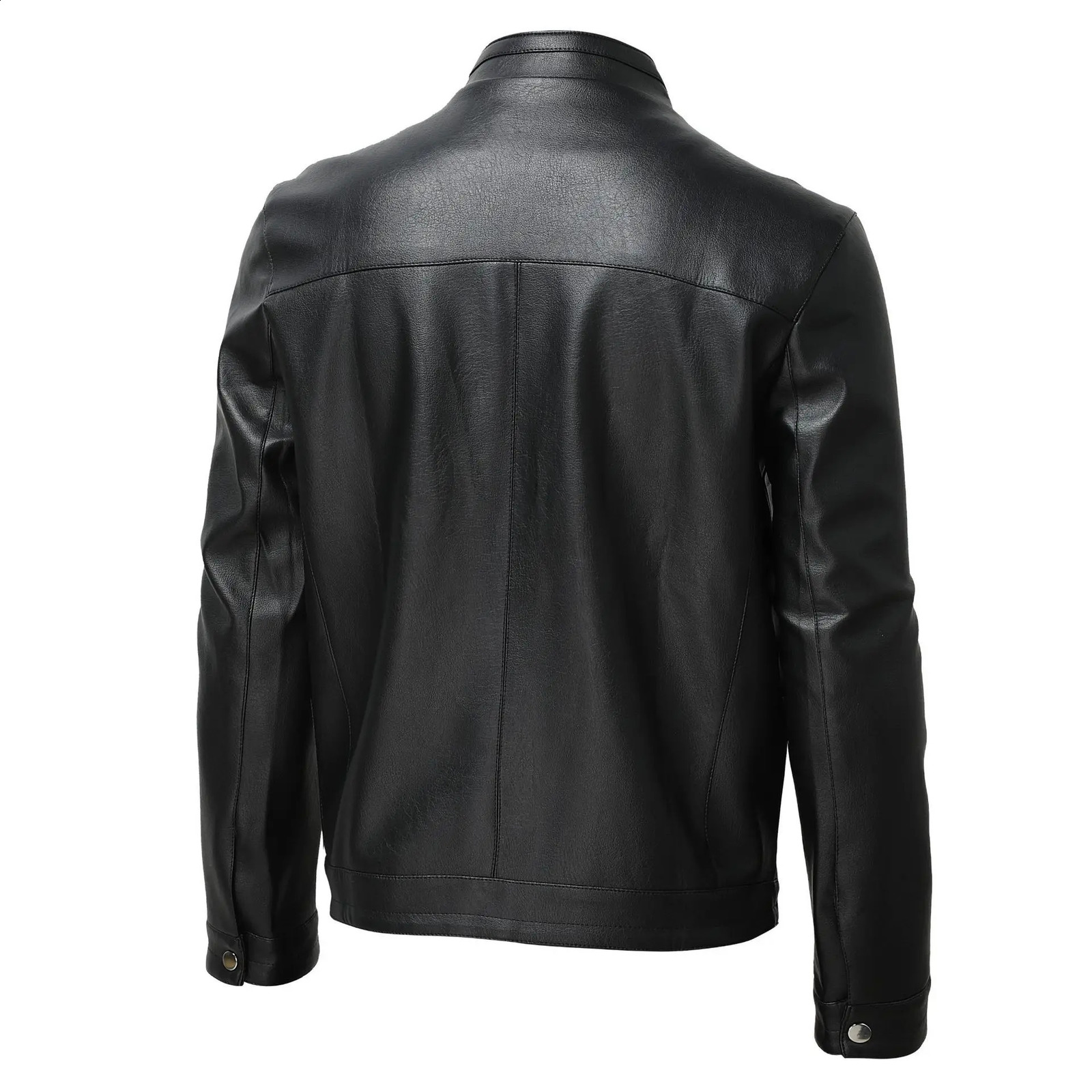 Autumn Mens Fashion Leather Jacket Slim Fit Stand Collar Pu Jacket Male Anti-Wind Motorcycle Zipper Jackets Men Outerwear 240813