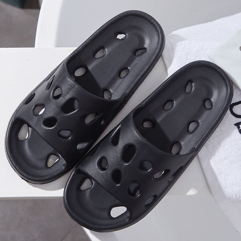 Bathroom slippers women's outdoor wear 2024 new summer non slip thick bottom petal home couple cool slippers
