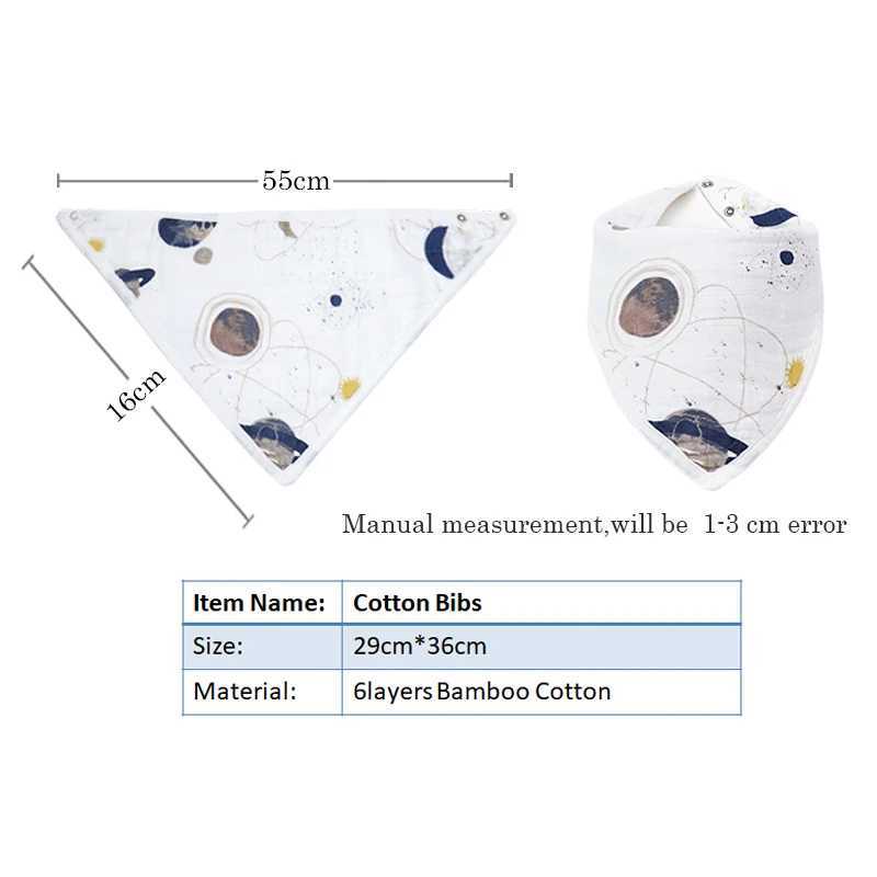 Bibs Burp Cloths Cotton Bamboo Muslin 6 Layers Newborn Baby Bib Saliva Towel Bibs Burp Cloth Infant Toddler Bib Baby Bandana Feeding Apron BavoirL4812
