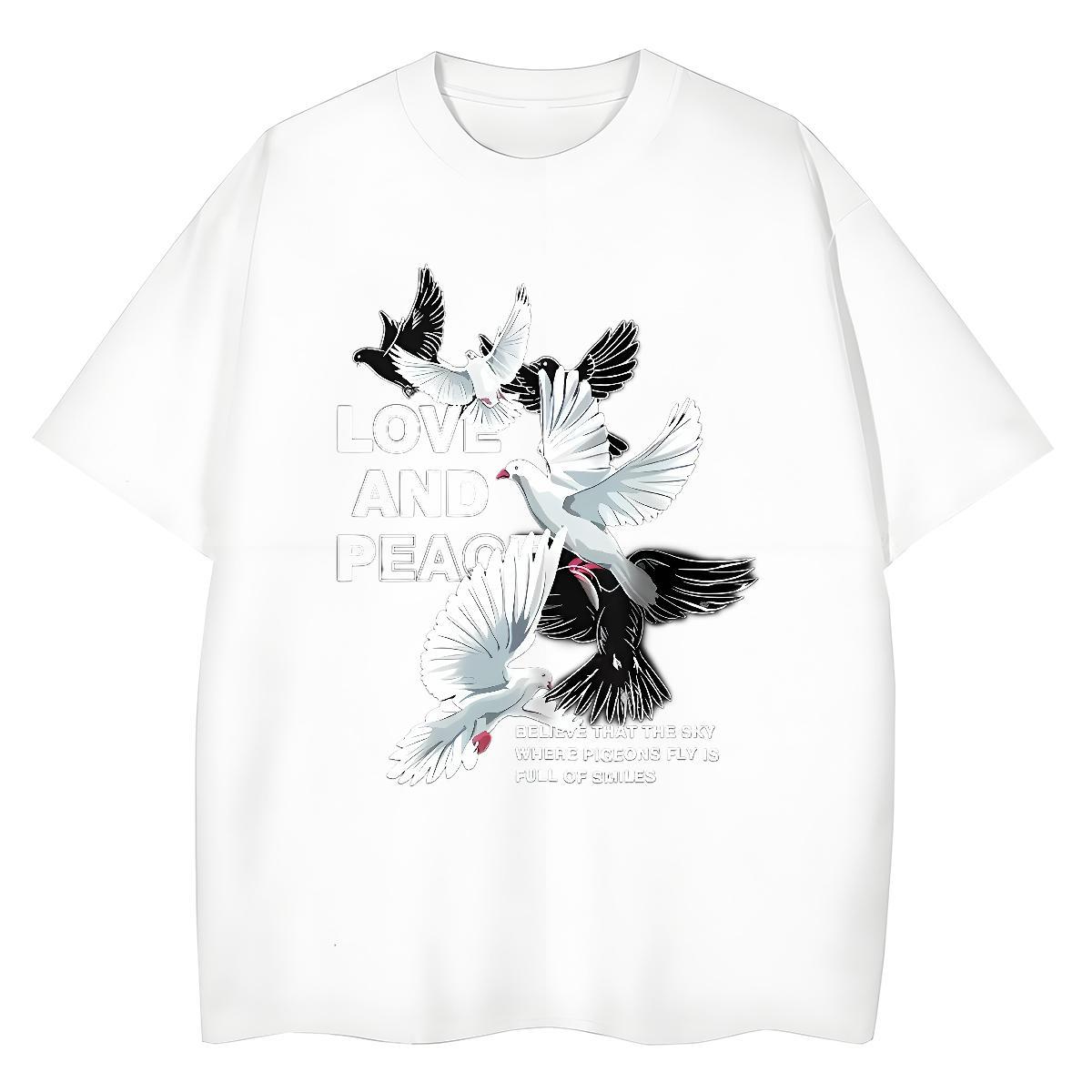 Classic T Shirt For Man eagle Breathable Short Sleeve Casual Beach Oversized 3XL 4XL 230g 100% Cotton Men Tees 2024 Designer Tees Shirts