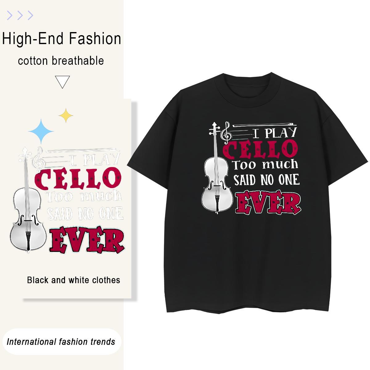 Designer Men Tshirts Beach 230g Pure Cotton Customized Crew Neck Breathable guitar Man T Shirts 2024 Summer Tops