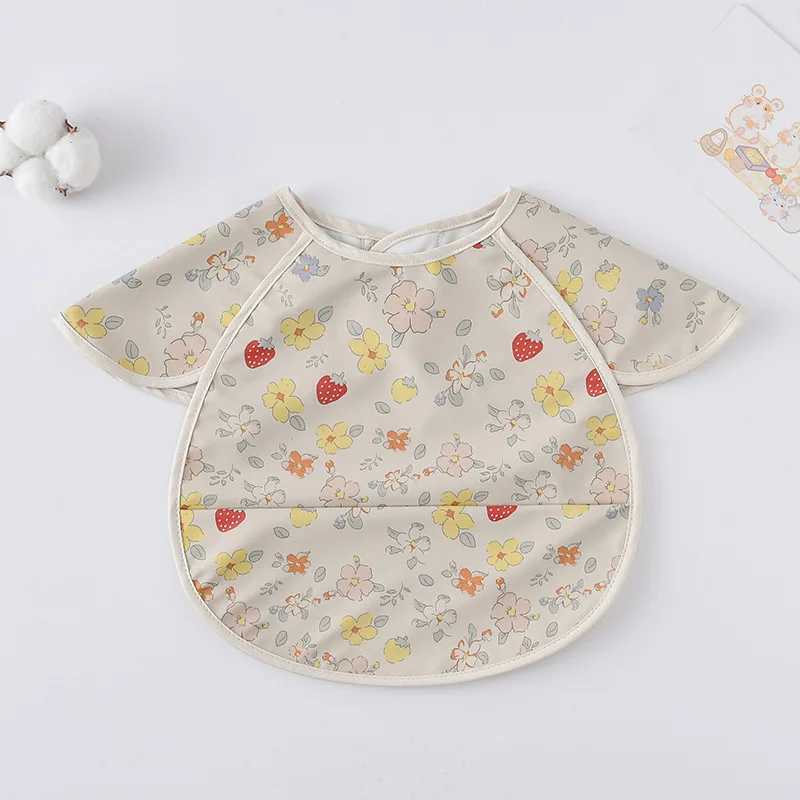 Bibs Burp Cloths New Waterproof Short Sleeve Baby Bibs Cute Cartoon Washcloth Feeding Apron Bib Soft Burp Cloth For Toddler Boy Girl Bandana BibsL4812
