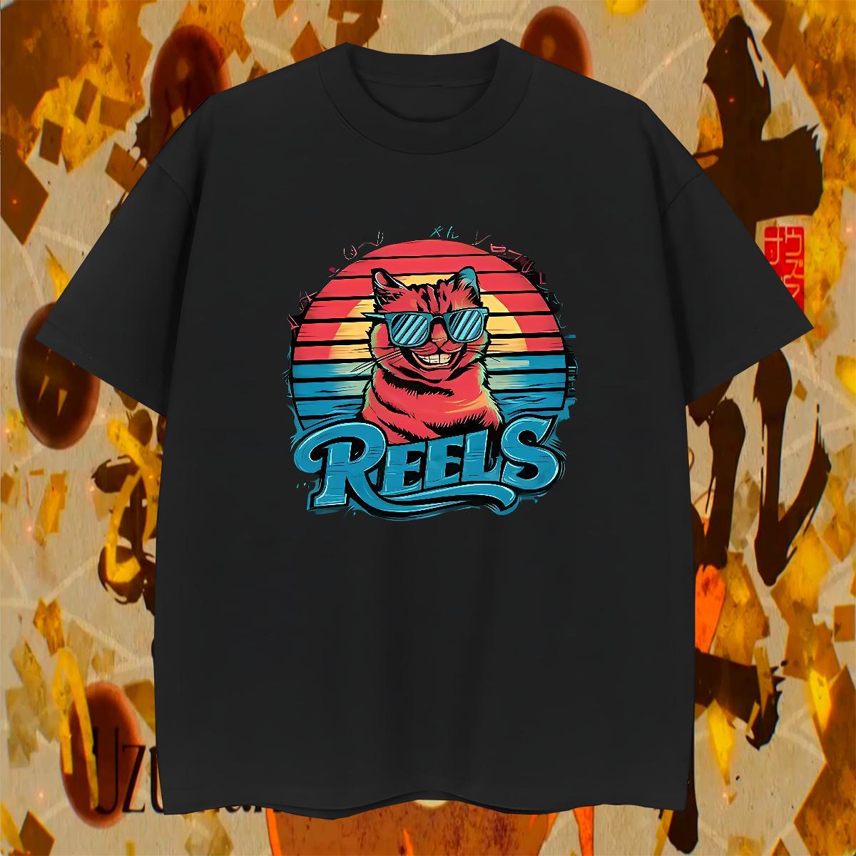 Soft T shirt cat Short Sleeve O-Neck Daily Wear Oversized 3XL 4XL 230g Cotton Men Tees Designer Fashion Top Tees