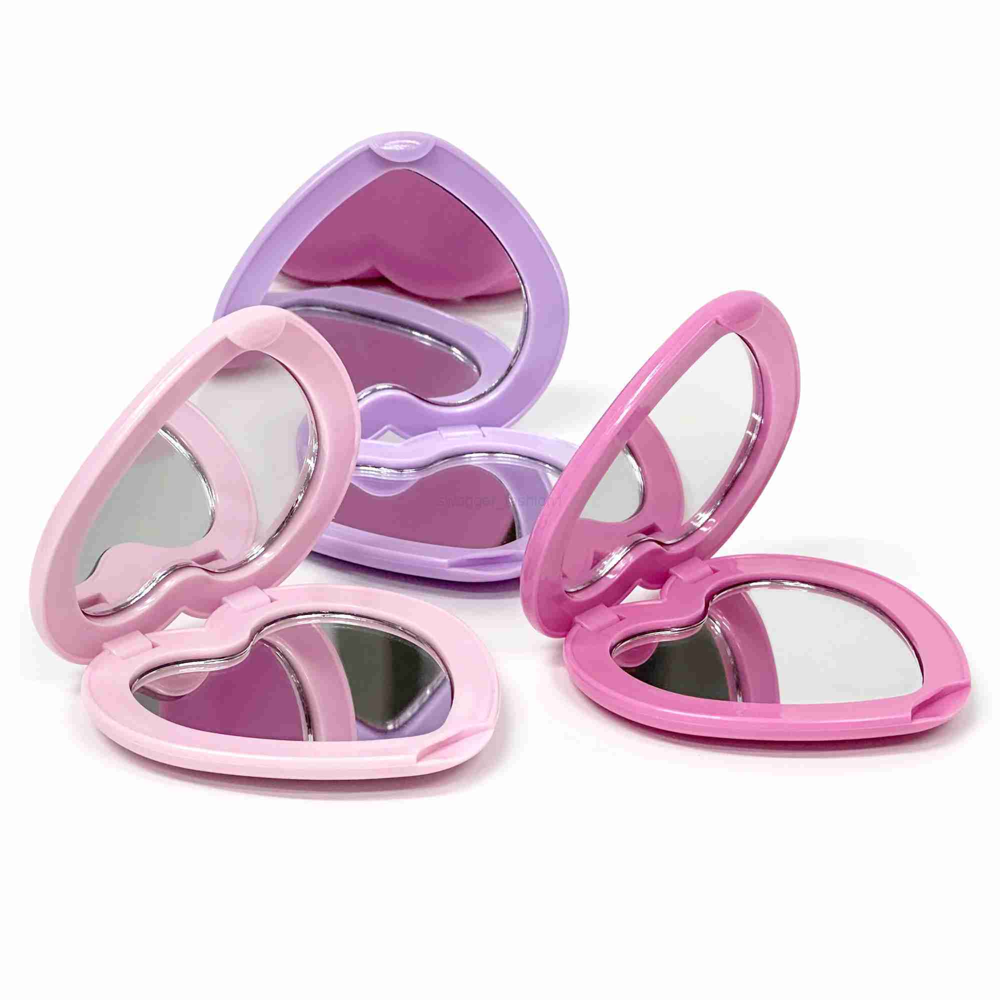 Heart Shape 1X/2X Hand Mirror High Quality Mini Makeup Mirror Popular Heart MirrorXJ240813