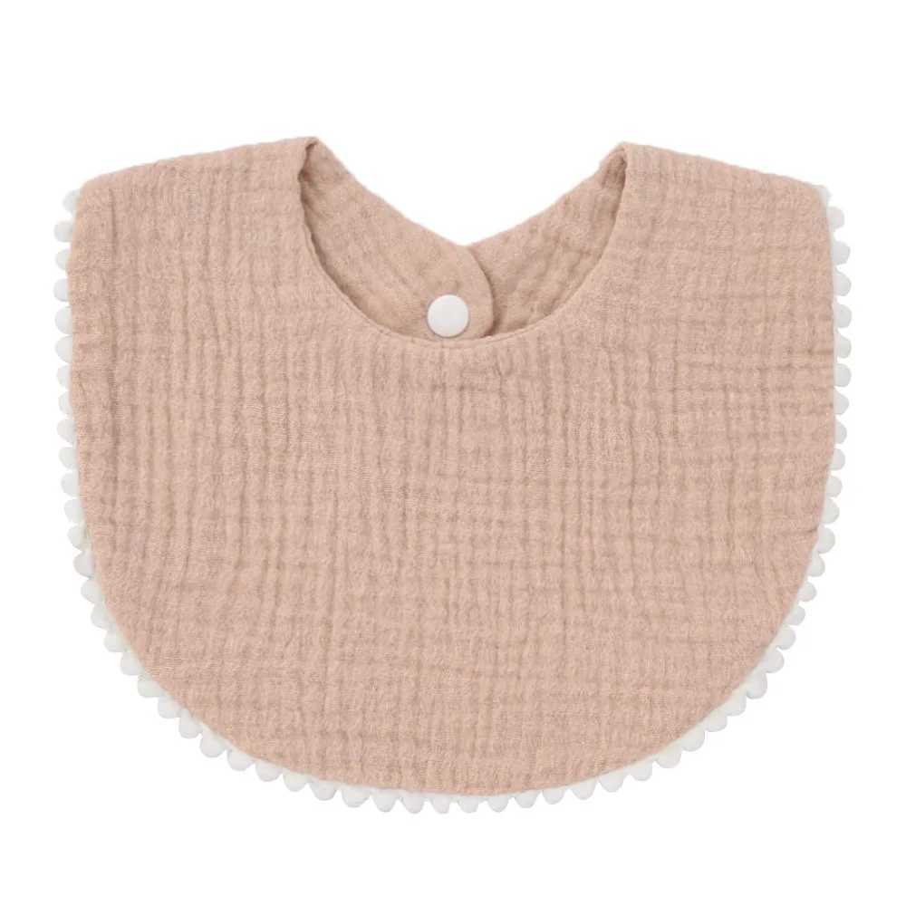 Bibs Burp Cloths Korean Style Baby Feeding Drool Bib Solid Infants Lace Crepe Saliva Towel Soft Cotton Burp Cloth For Newborn Toddler Kids BibsL4812