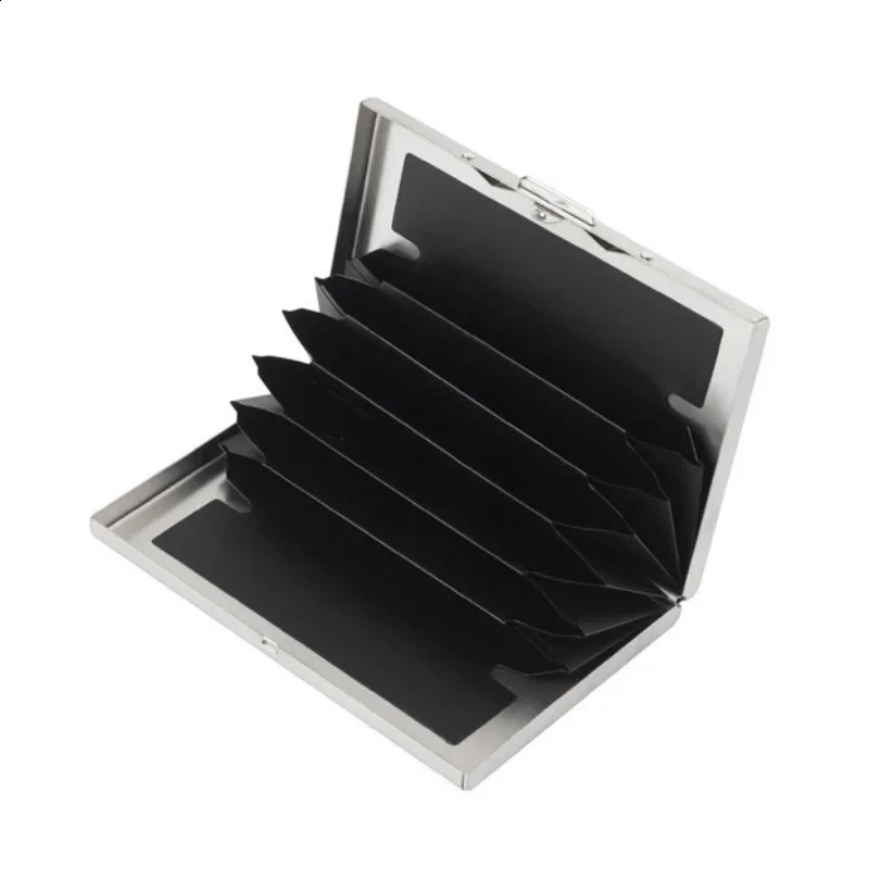 1pc Card Holder Men RFID Blocking Aluminum Metal Slim Wallet Money Bag Antiscan Credit Thin Case Small Male 240812