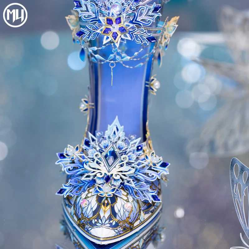 MU Snow Love Magic Crystal Shoes 3D Metal Puzzle Assembly Model Handmade DIY Y240812