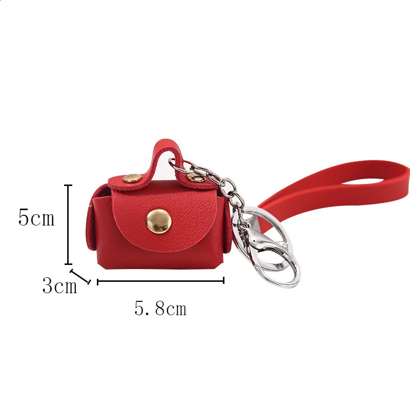 Cute Coin Purses Bags Soft Leather Housekeeper Keychain Wallet Pouch Mini Portable Storage Bag Small Earphone Box 240812