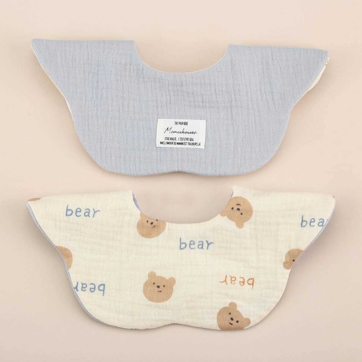 Bibs Burp Cloths Soft Double-sides Use Petal Baby Feeding Drool Bib New Cotton Infants Saliva Towel Burp Cloth For Newborn Toddler Kids BibsL4812