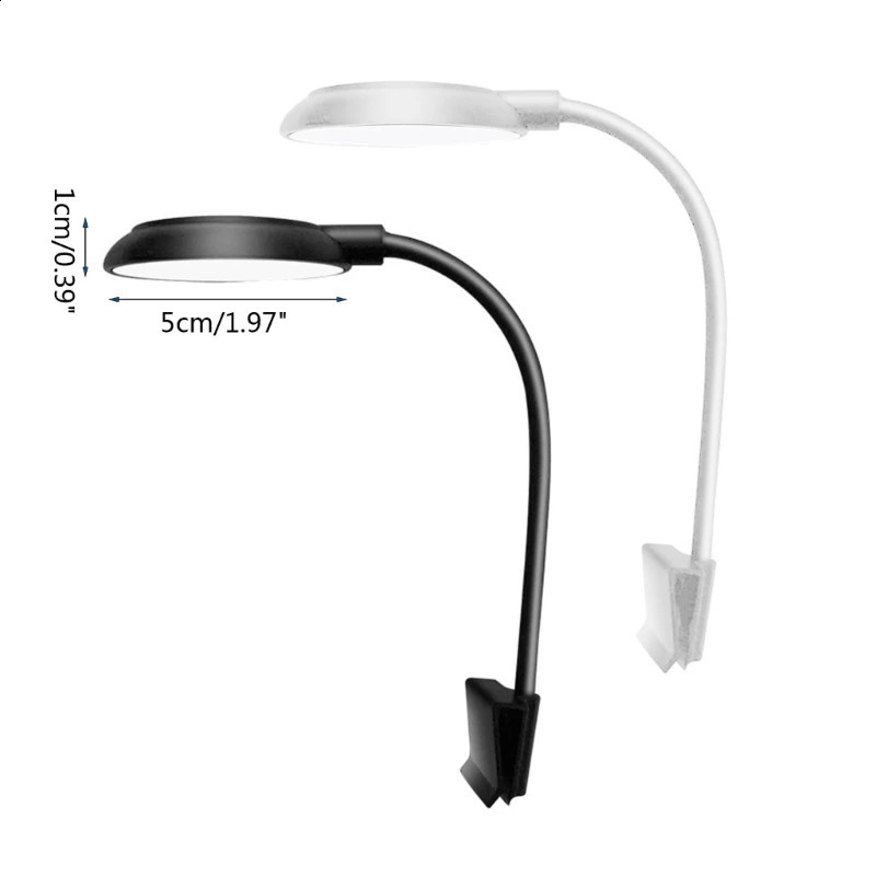 5W USB Plug Fish Tanks Clip-on Light Clamp Aquarium Lights LED Beads White and Blue Lights 360-Degree Rotations 240812