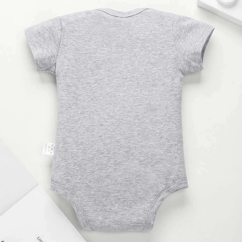 Interesting baby clothing hardcover and minimalist baby boy and girl clothing cotton multi-color round neck newborn tight fitting clothes W240812
