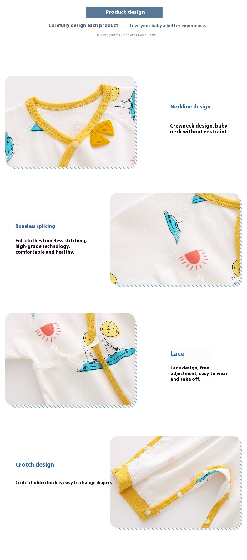 Newborn cotton onesie baby boneless clothing autumn and winter newborn monk clothing climbing clothing male and female baby spring and autumn clothes
