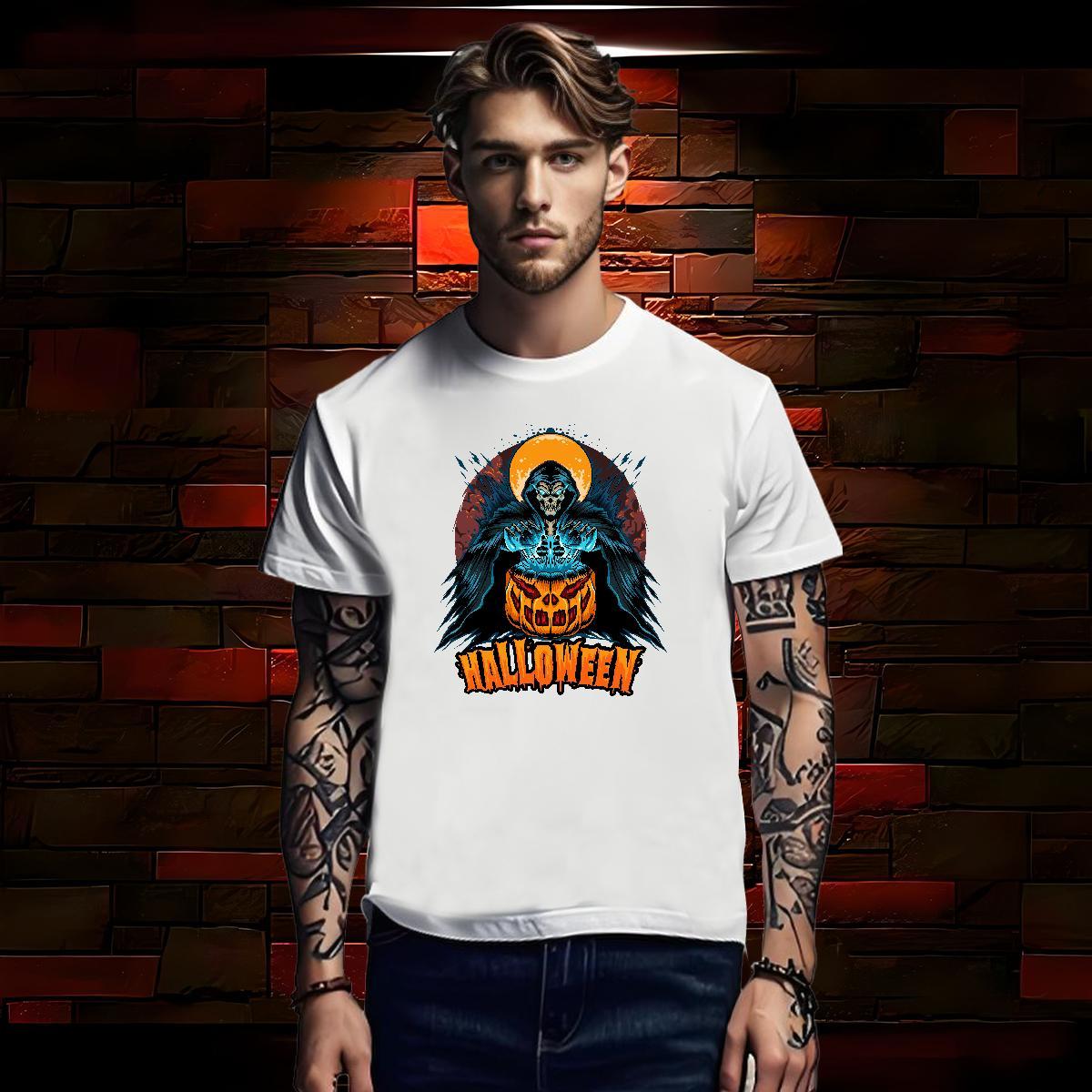Men T Shirts 230g 100% Cotton pumpkin Sports Casual Breathable Crew Neck DIY Logo Oversized Men Tops Tees Fashion Design TOP Quality Polos