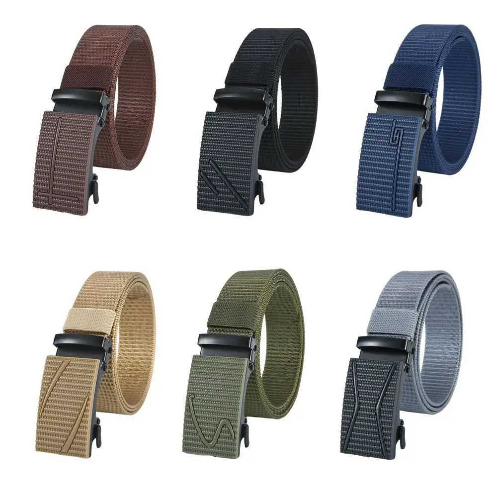 Mens casual denim breathable nylon belt tactical waistband alloy buckle belt outdoor accessories W240807