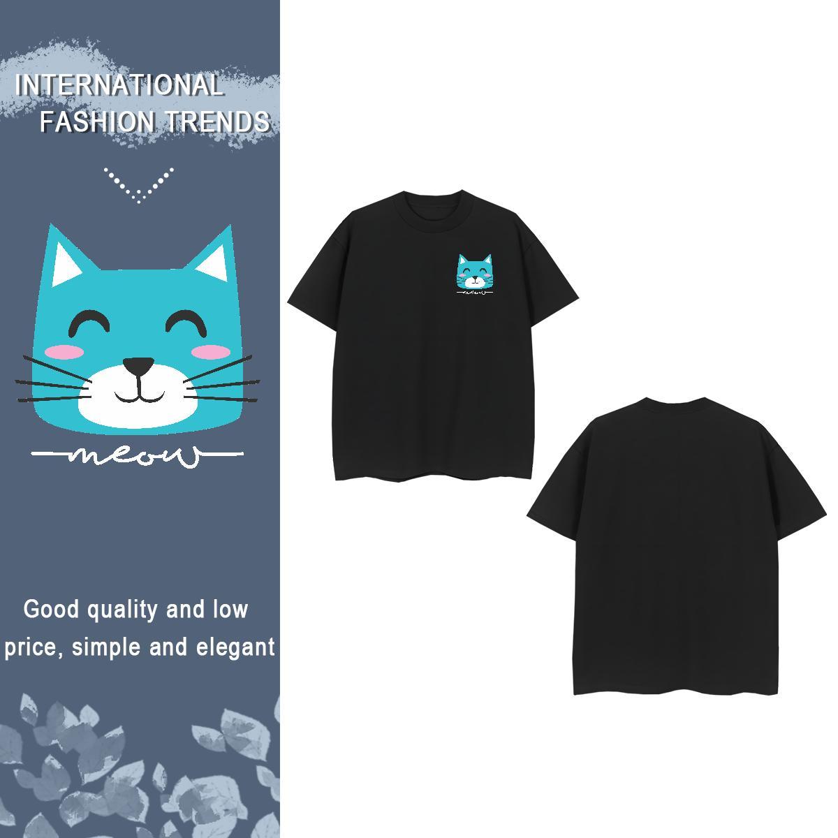 Mens T Shirts 100% Cotton 230g cute Home Outdoor Breathable Crew Neck Floral Print Couples T Shirts Fashion Design Free Shipping Clothings