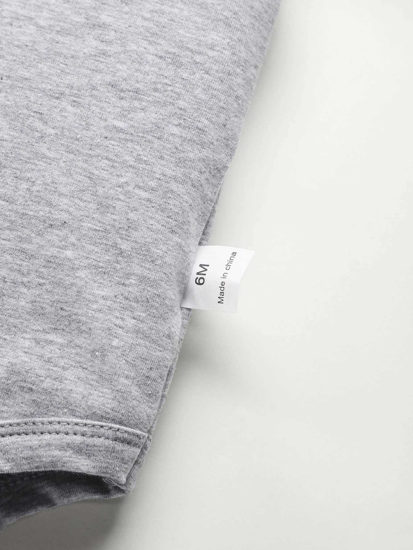 Interesting baby clothing hardcover and minimalist baby boy and girl clothing cotton multi-color round neck newborn tight fitting clothes W240812