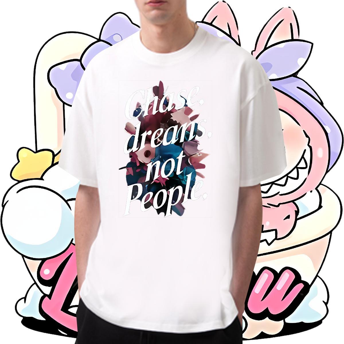 Loose Fit letter Man T Shirts Casual Men Clothes T-Shirt 230g Pure Cotton DIY Customized Breathable Short Sleeve Asian Size Top Tees