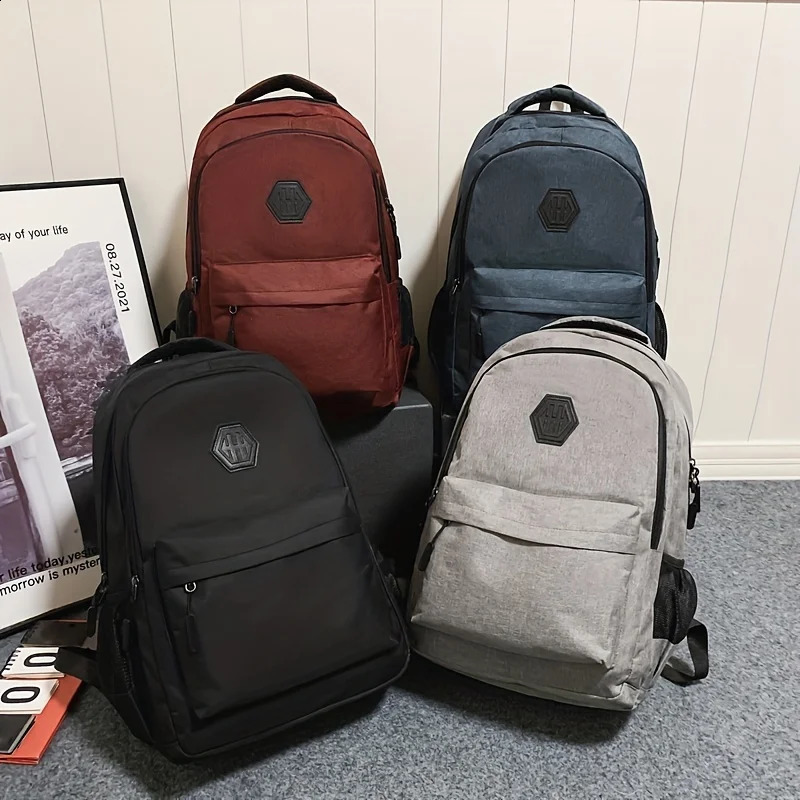 Backpack mens casual business computer fashion trend student backpack travel men can hold 205inch 240813