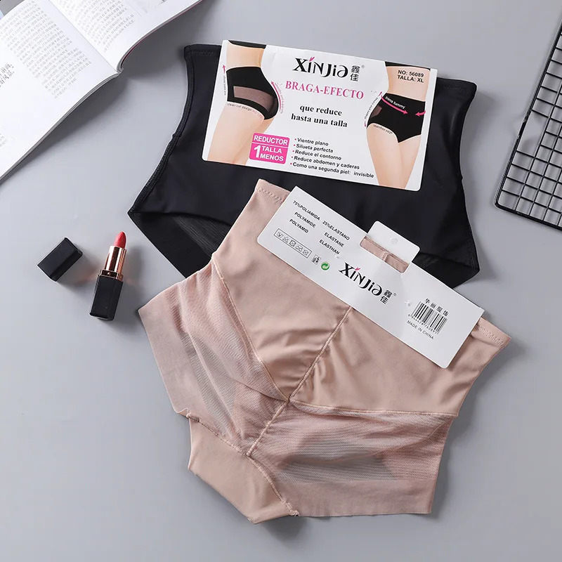Mid waist trainer with thin body shape womens shaping and weight loss pants Fajas Colombianas hip lift abdominal control underwear 240812