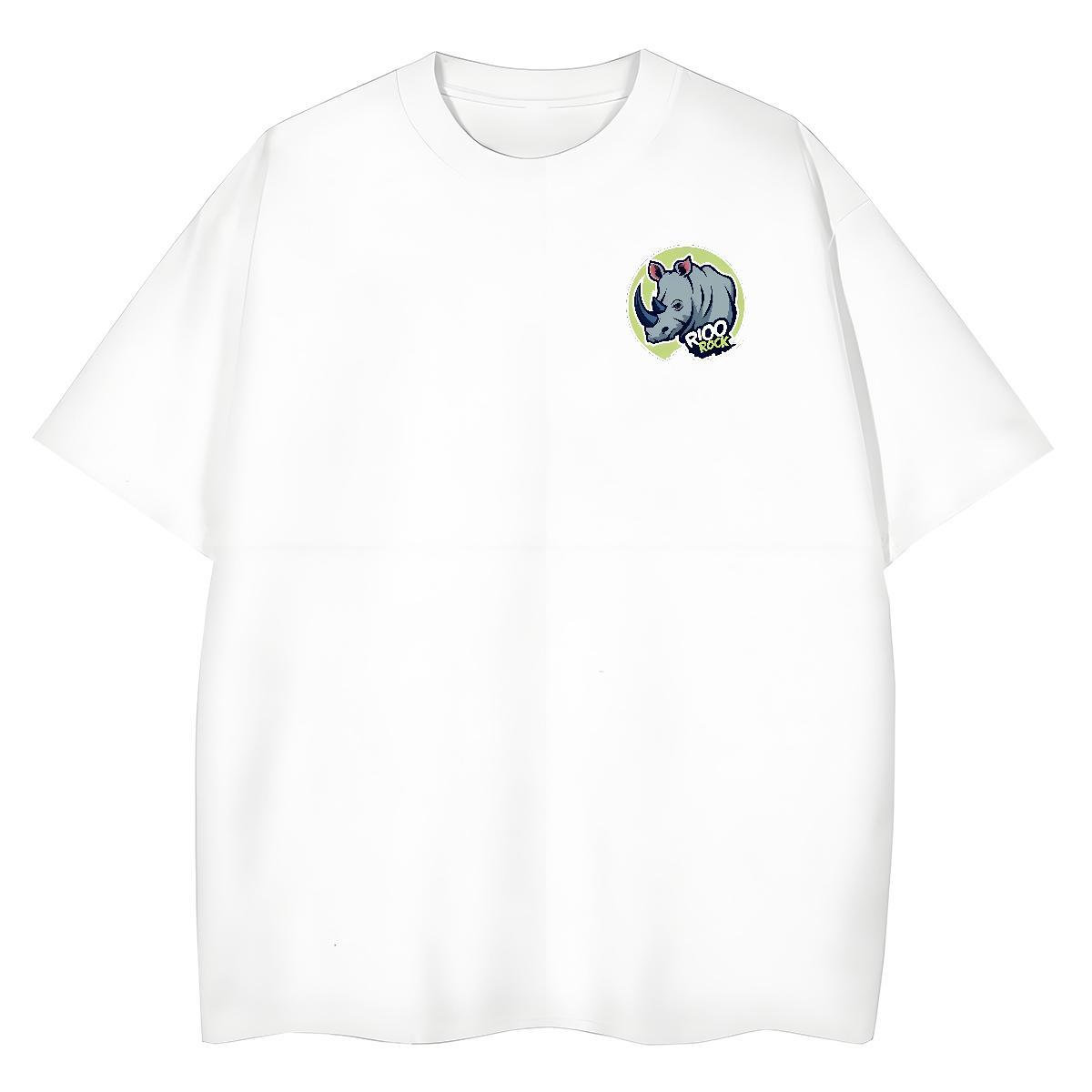 High Quality T Shirt For Man rhinoceros Round Neck Short Sleeve Casual Custom Print Plus Size 100% Cotton 230g Tshirts Brand Clothings