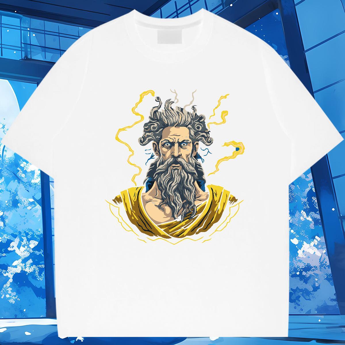 T Shirts Men 230g Cotton portrait Street Wear Breathable Soft Anime Men Tops Tees Classic Popular Tshirts