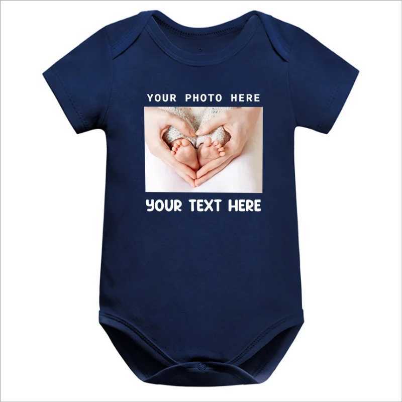 Customized photos of baby tight fitting clothes personalized photos of baby girls clothing customized text shirts personalized newborn baby clothing 0